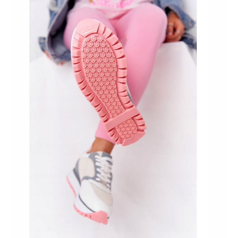 Läderskor på plattformen GOE HH2N4008 Vit mångfärgad 1