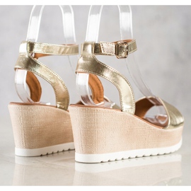 Seastar Klassiska kilsandaler gyllene 1