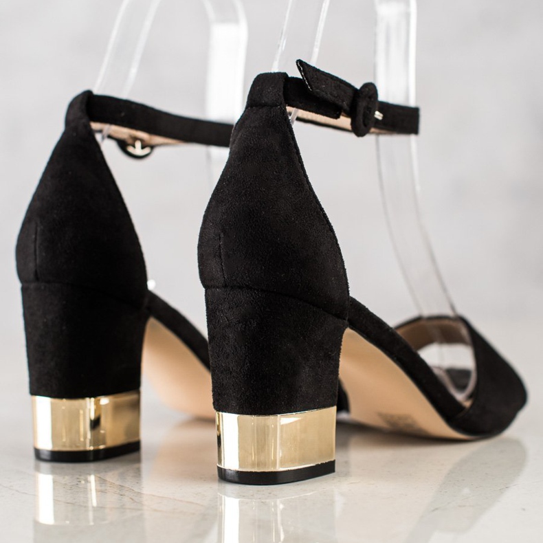 Filippo Sandaler med dekorativ häl svart 1