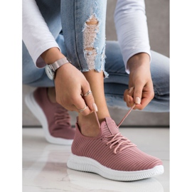 SHELOVET Bekväma slip-on sneakers rosa 1