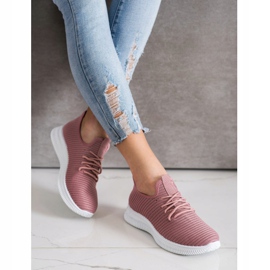 SHELOVET Bekväma slip-on sneakers rosa 2