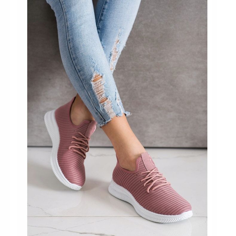 SHELOVET Bekväma slip-on sneakers rosa 2