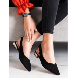 Filippo Svarta sandaler med öppen klack 1