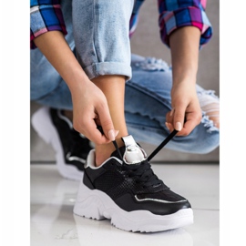 Weide Eco Leather Snake Print Sneakers svart 1