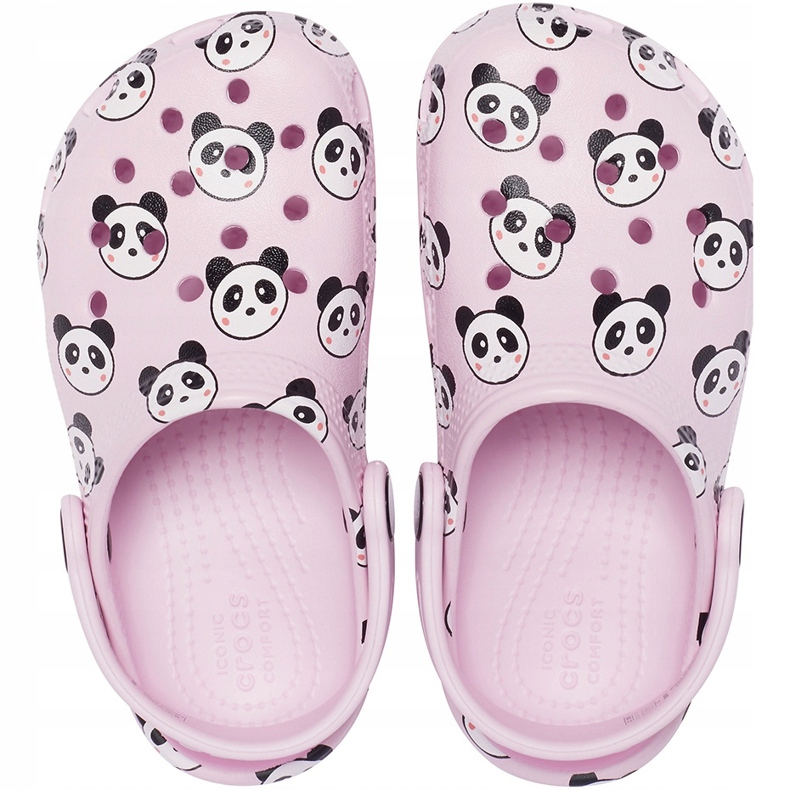 Crocs för barn Classic Panda Print Träsko ljusrosa 206999 6GD 1