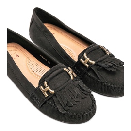 Svarta loafers i ekologisk mocka från Maia 1