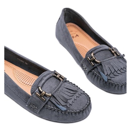 Grå loafers med ekologisk mocka från Maia 1