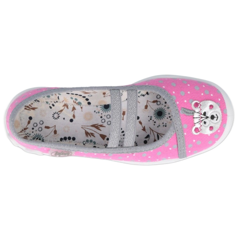 Ballerinas Befado barnskor 116X284 rosa silver- grå 2