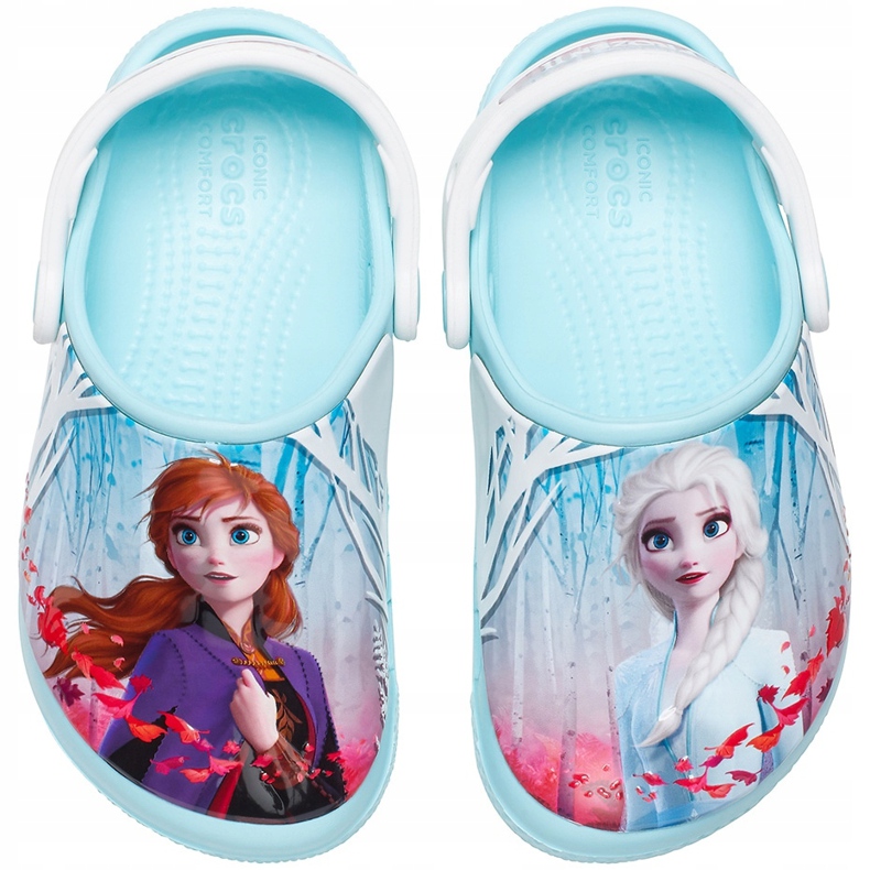 Crocs för barn Fl Ol Disney Frozen 2 Träsko 206167 4O9 blå mångfärgad 1
