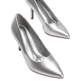 Silverpumpar i ekoläder Ally 1