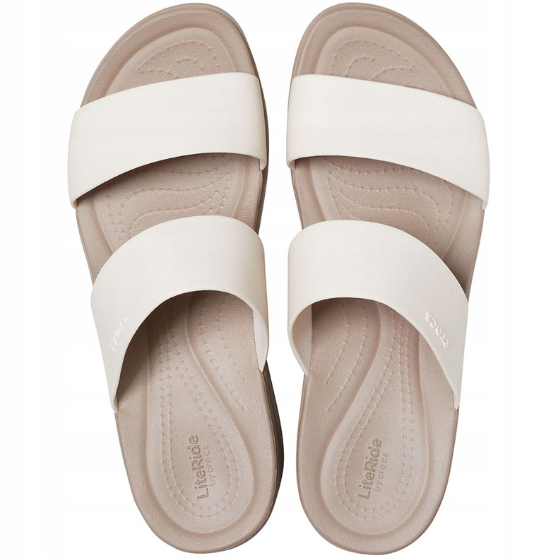 Crocs tofflor Brooklyn Mid Wedge beige 206219 16T 1