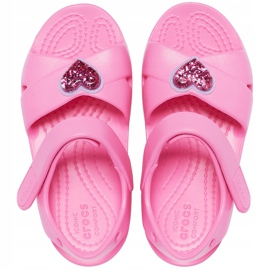 Crocs barn sandaler Classic Cross Strap Charm rosa 206947 669 1