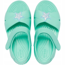 Crocs barnsandaler Classic Cross Strap Charm mint 206947 3U3 grön 1