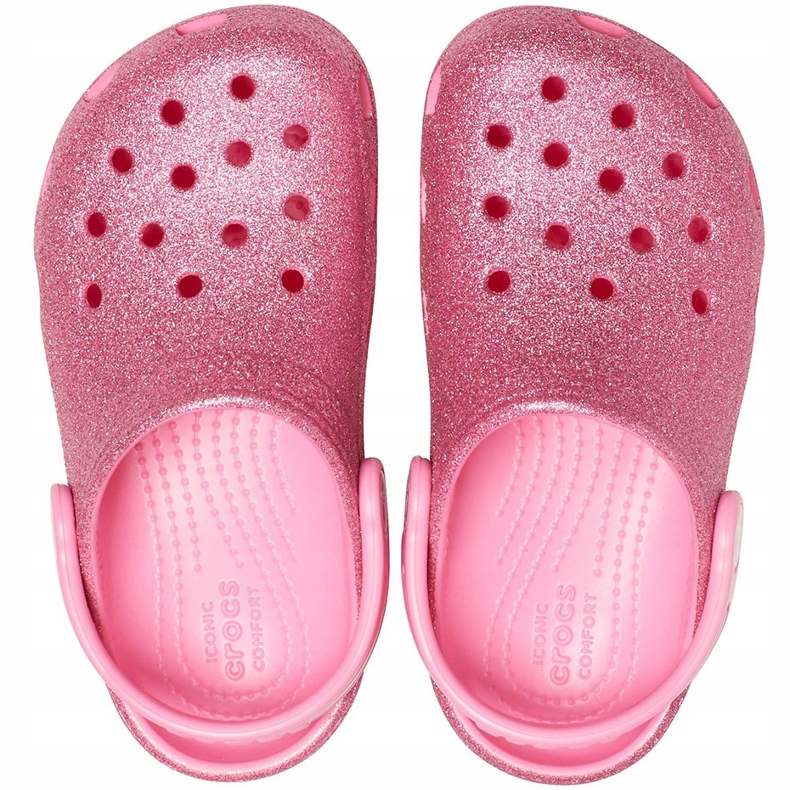 Crocs barn Classic Glitter Träskor rosa 205441669 1
