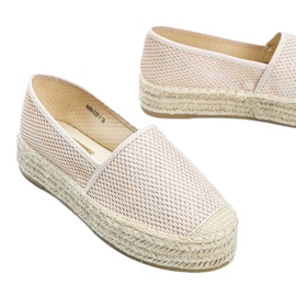 Beige espadriller på en tjock Lia -sula 1