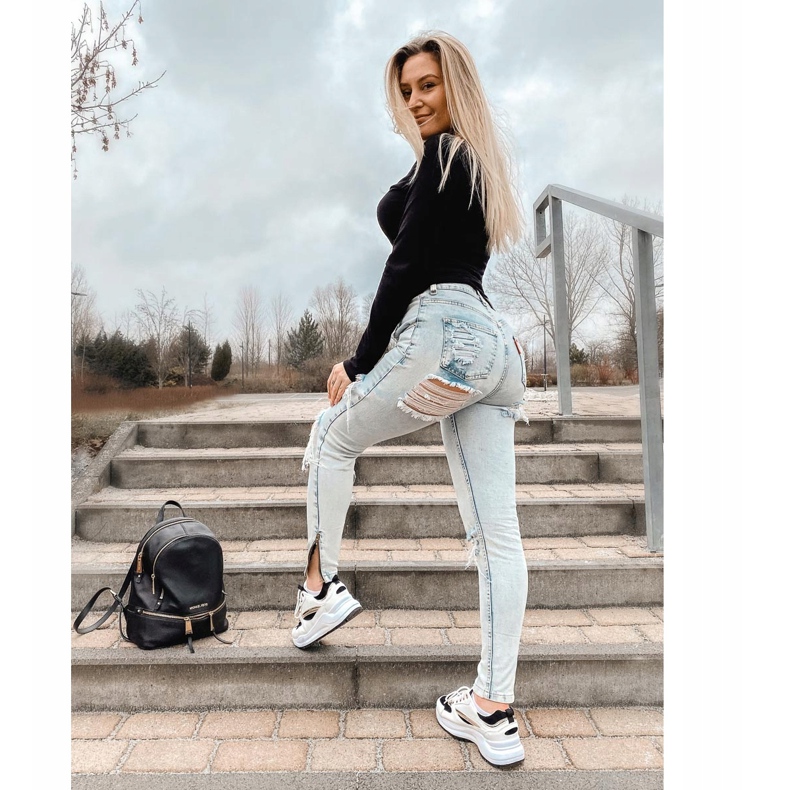 Ideal Shoes Snygga sportskor vit svart 1