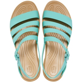 Crocs damsandaler Tulum Sandal mint 206107 3U3 grön 1