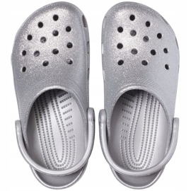 Silver Crocs Classic Glitter Clog Dam 205942 040 1
