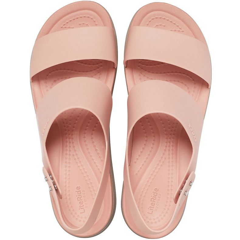 Crocs sandaler för kvinnor Brooklyn Low Wedge rosa-beige 206453 6RT 1