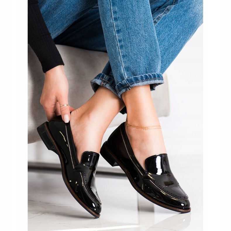 Sergio Leone lackerade mockasiner svart 1