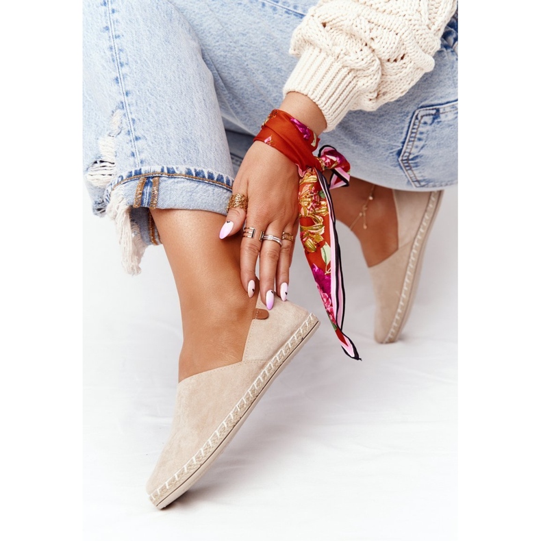 EVE Dam Velour Espadrilles Beige Vulcano 2
