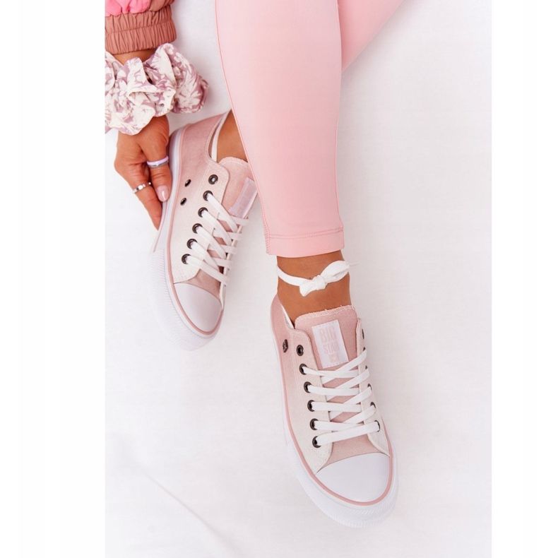 Dam Sneakers Big Star HH274127 Ombre Rosa vit 2