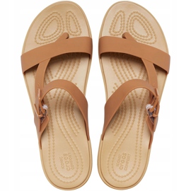 Crocs Sandaler för kvinnor Tulum Toe Post Caramel 206108277 brun mångfärgad 1