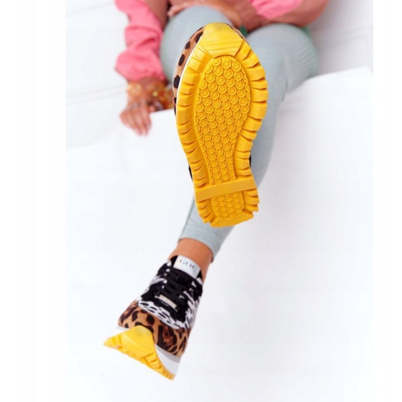 Mockasportskor på plattformen GOE HH2N4003 Brun vit svart 1