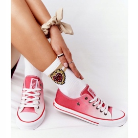 Dam Sneakers Big Star HH274130 Ombre Röd vit 1