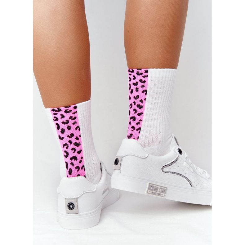 Damskor i läder Big Star HH274075 Vit och silver 2