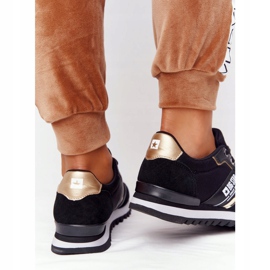 Kvinnors sportskor Memory Foam Big Star HH274272 Svart gyllene 1