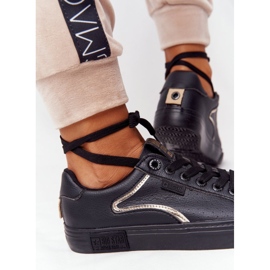 Damskor i läder Big Star HH274078 Svart-Silver 1