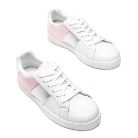 Haille pastell vita och rosa sneakers 1