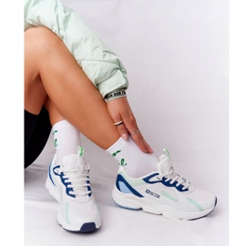 Kvinnors sportskor Memory Foam Big Star HH274810 Vit-Grön blå 1