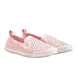 Maegan rosa openwork sneakers 1