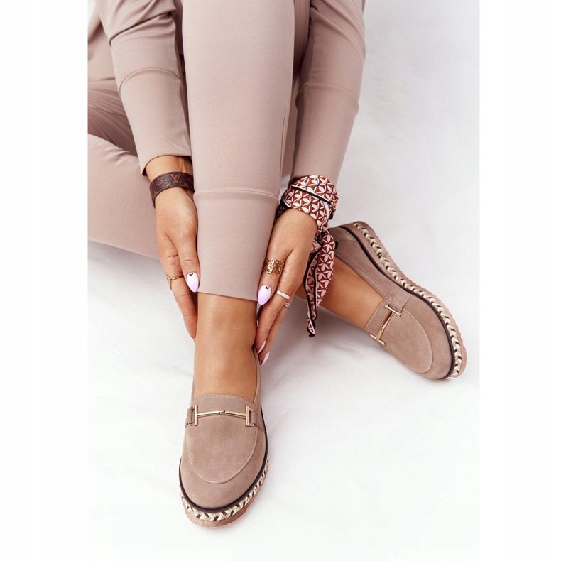 Loafers på Laura Messi 2284 Beige Platform 1