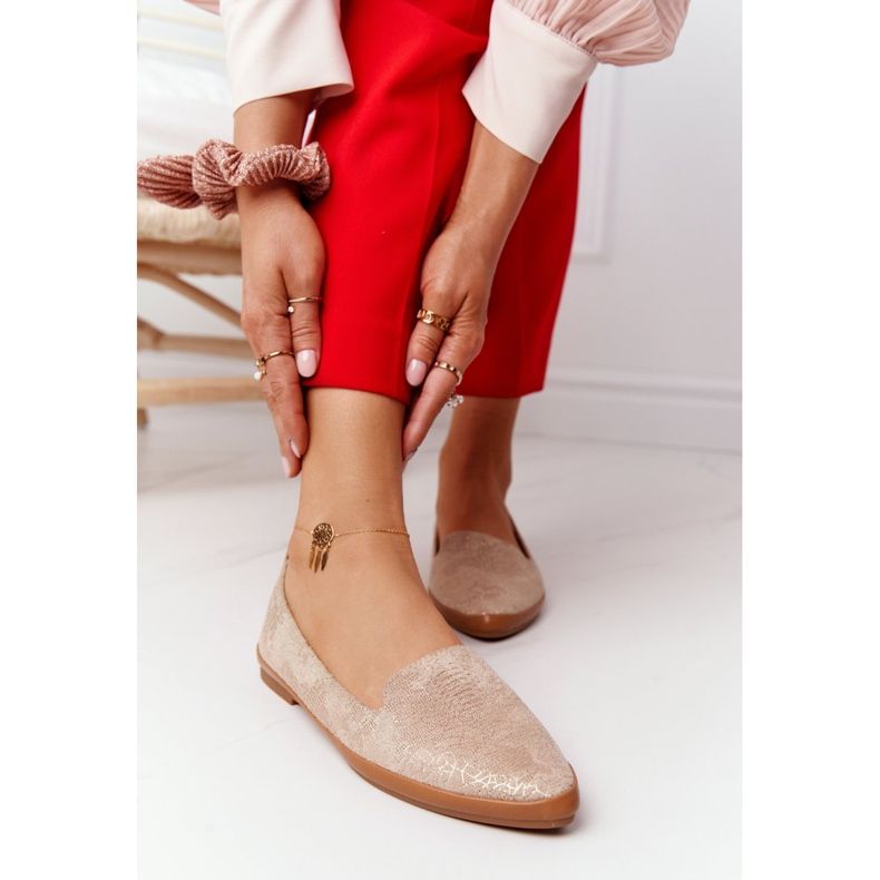 Dam Loafers Sergio Leone MK700 Mocka Beige gyllene 1