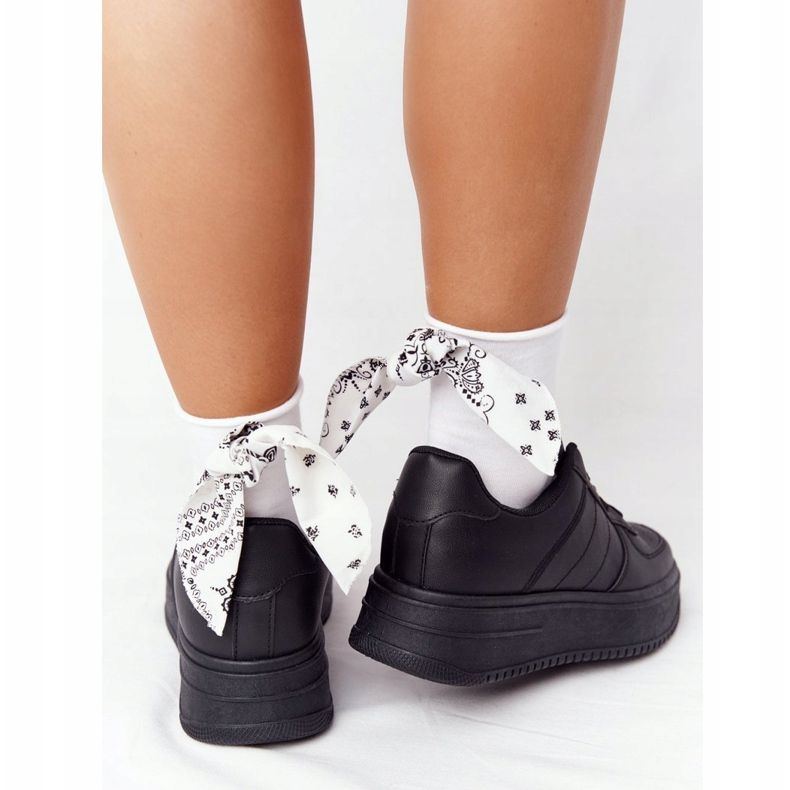 PS1 Kvinnors sportskor på plattformen Black This Is Me svart 2