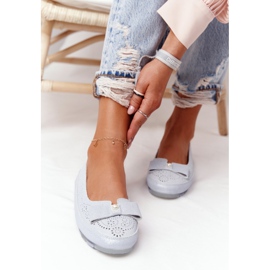 Rio Flore läder miljövänliga blå ballerinor 1