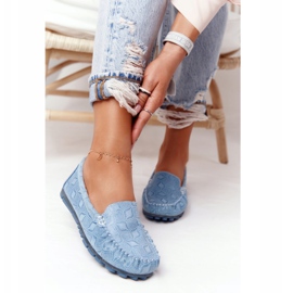 Rio Flore Eco-Friendly Leather Loafers Blue blå 1