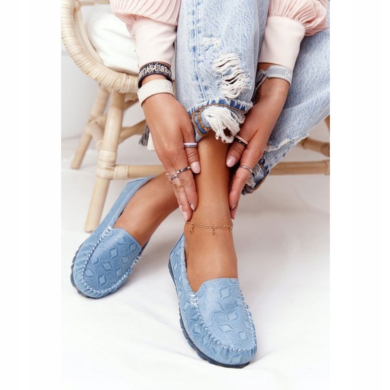 Rio Flore Eco-Friendly Leather Loafers Blue blå 2