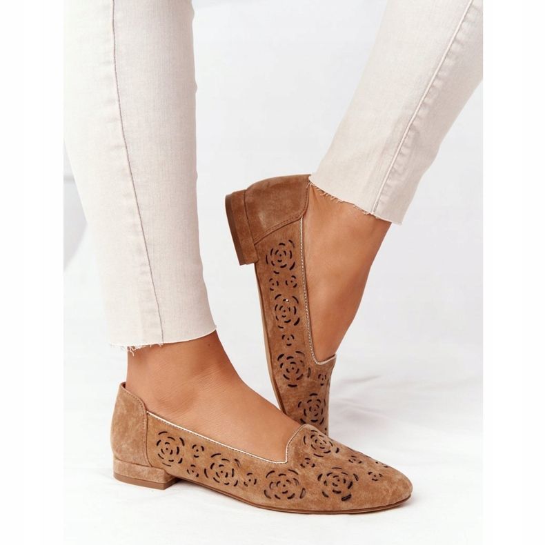 Openwork Loafers Sergio Leone BL627 Röd brun 2