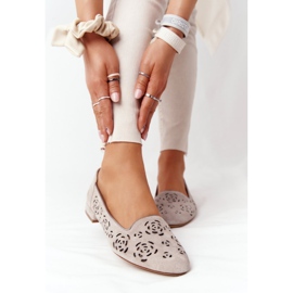 Openwork Loafers Sergio Leone BL627 Cappuccino beige 2