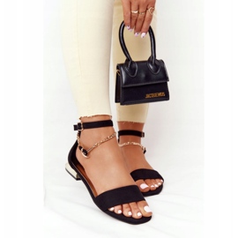 Sandaler på guldklackar Vinceza 21-17119 Svart 2