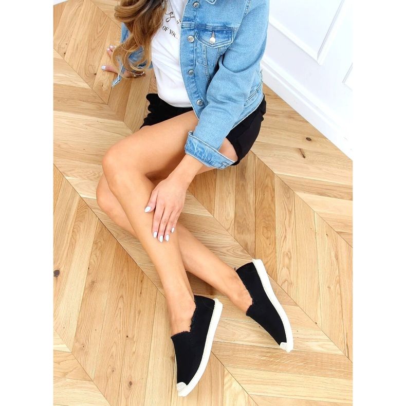 Svarta damas espadriller 7105 Svart 2