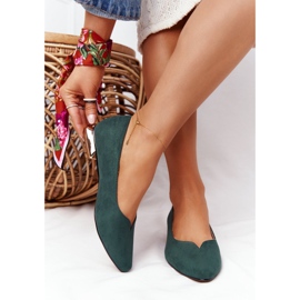 Gröna loafers på guldklackar Vinceza 21-10601 1