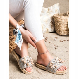 Seastar Tofflor På Plattformen Med Skal beige grå 1