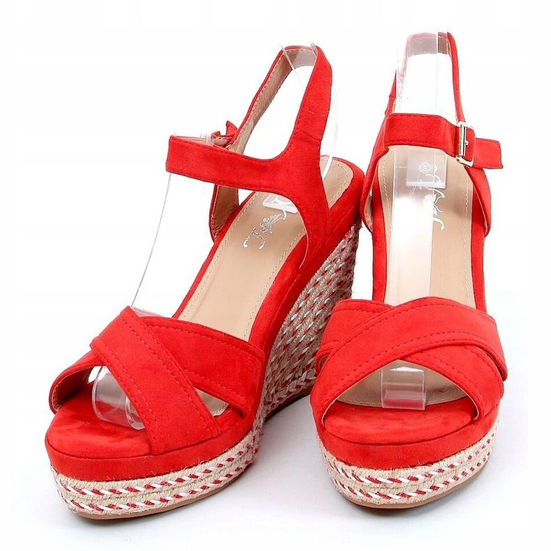 Röda kilsandaler WH-255 Röd 2