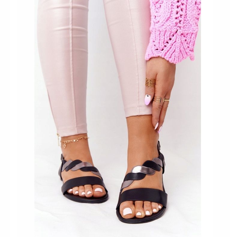 Lädersandaler Vinceza 21-17117 Svart och silver silver- 2