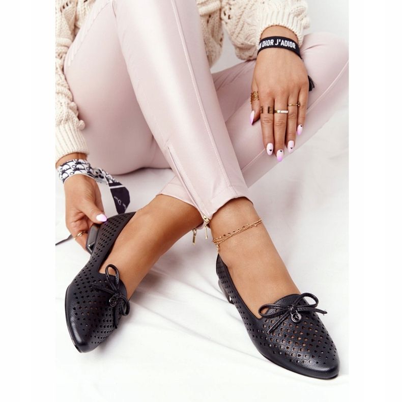 Openwork Loafers På Silverklack Vinceza 21-10602 Svart 1